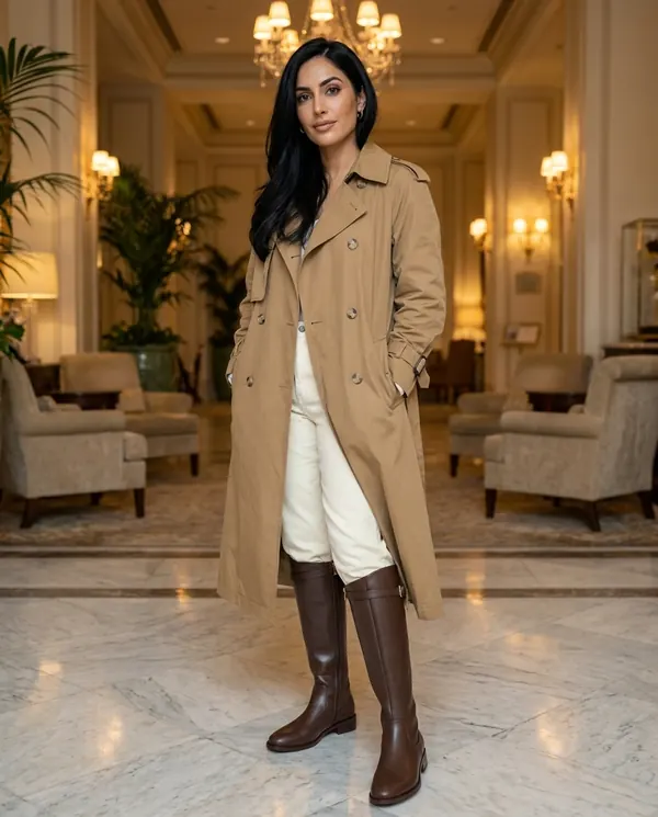 Satin Eve styling: Buckle-Strap Riding Boot