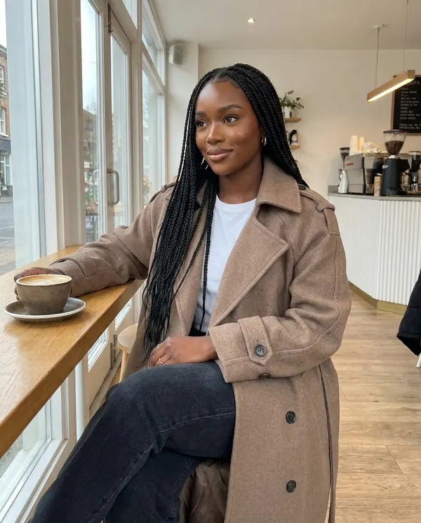 Satin Eve styling: Oversized Belted Trench Coat
