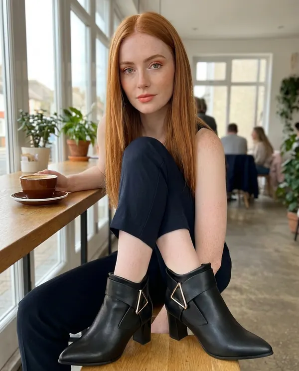 Satin Eve styling: Buckle-Wrap Heeled Ankle Boot